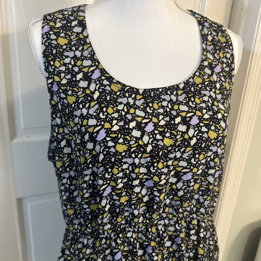 Kavu Simone Rock Garden Geo Print Sleeveless Mini Dress Size Large Pockets‎ - Picture 2 of 12